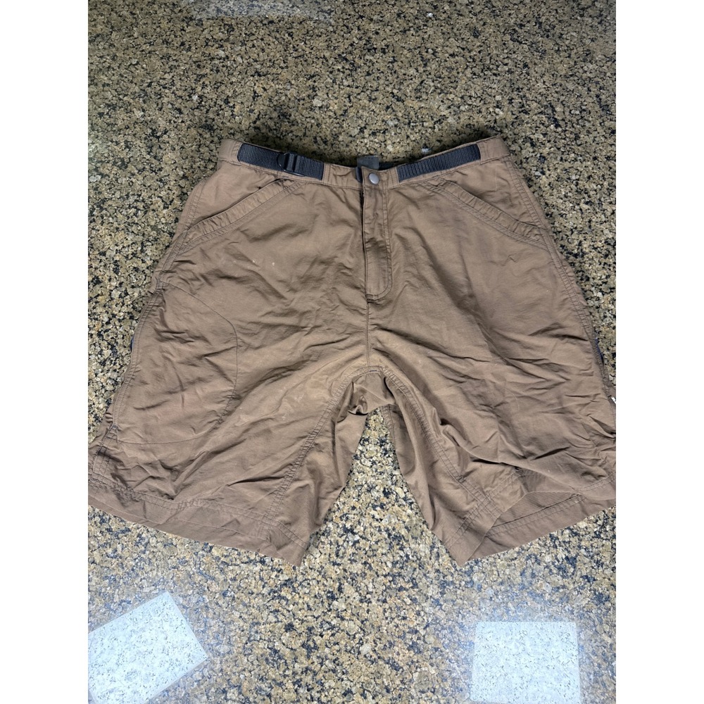 REI Mens Padded Cycling Shorts Brown Mountain Bike MTB Liner Pockets Medium